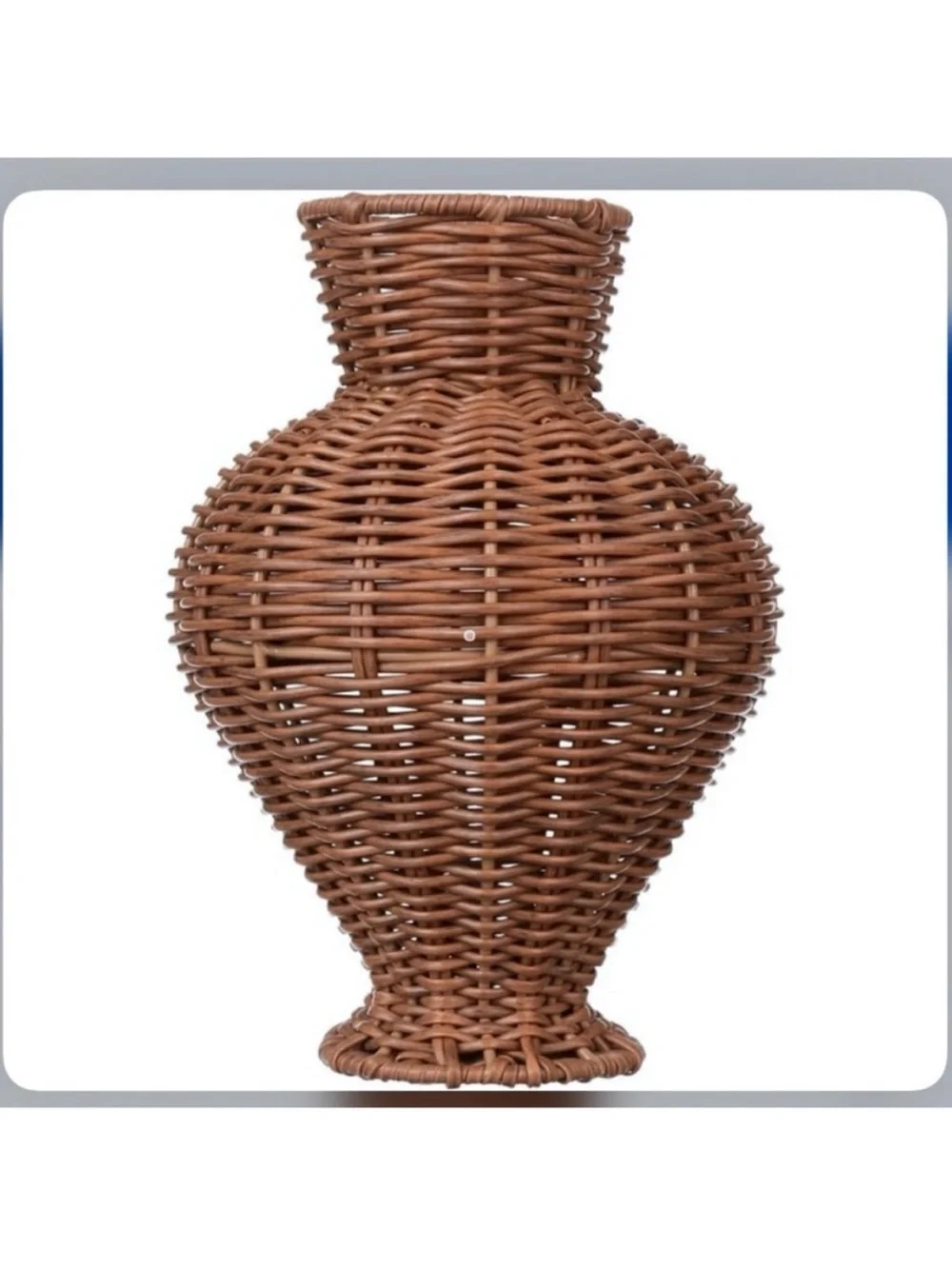 🆕- Better Homes & Gardens Woven Rattan Indoor Vase, 10
